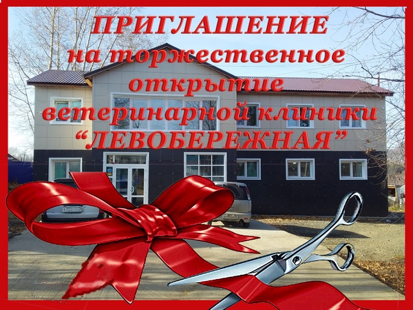 2 ноября 2018 года открытие  нового здания ветеринарной клиники "Левобережная"